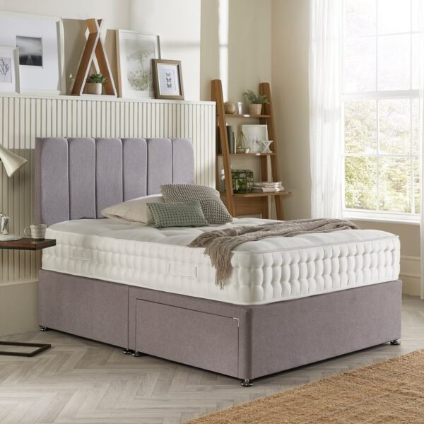 Luxury Divan Bed with Paneled Headboard