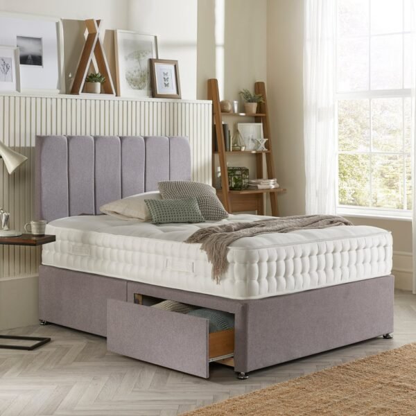 Luxury Divan Bed with Paneled Headboard
