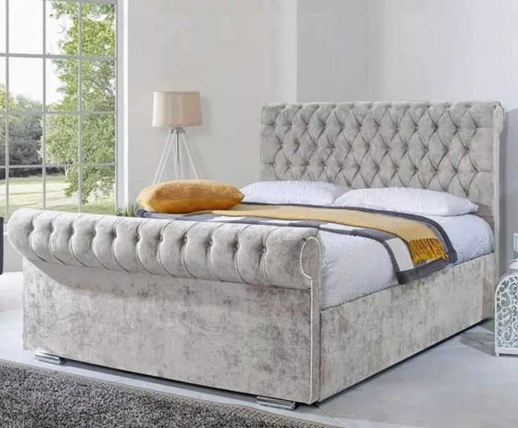 Sleigh Bed - Super King Size 6ft